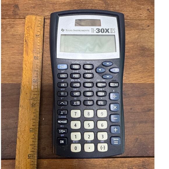 Texas Instruments TI-30X IIS Blue Scientific Calculator Tested & Works NO COVER - Picture 3 of 7